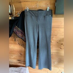 Grey Plaid Wool Wide Leg Women's Pants preppy 90’s Y2K Vintage Size Small Grunge